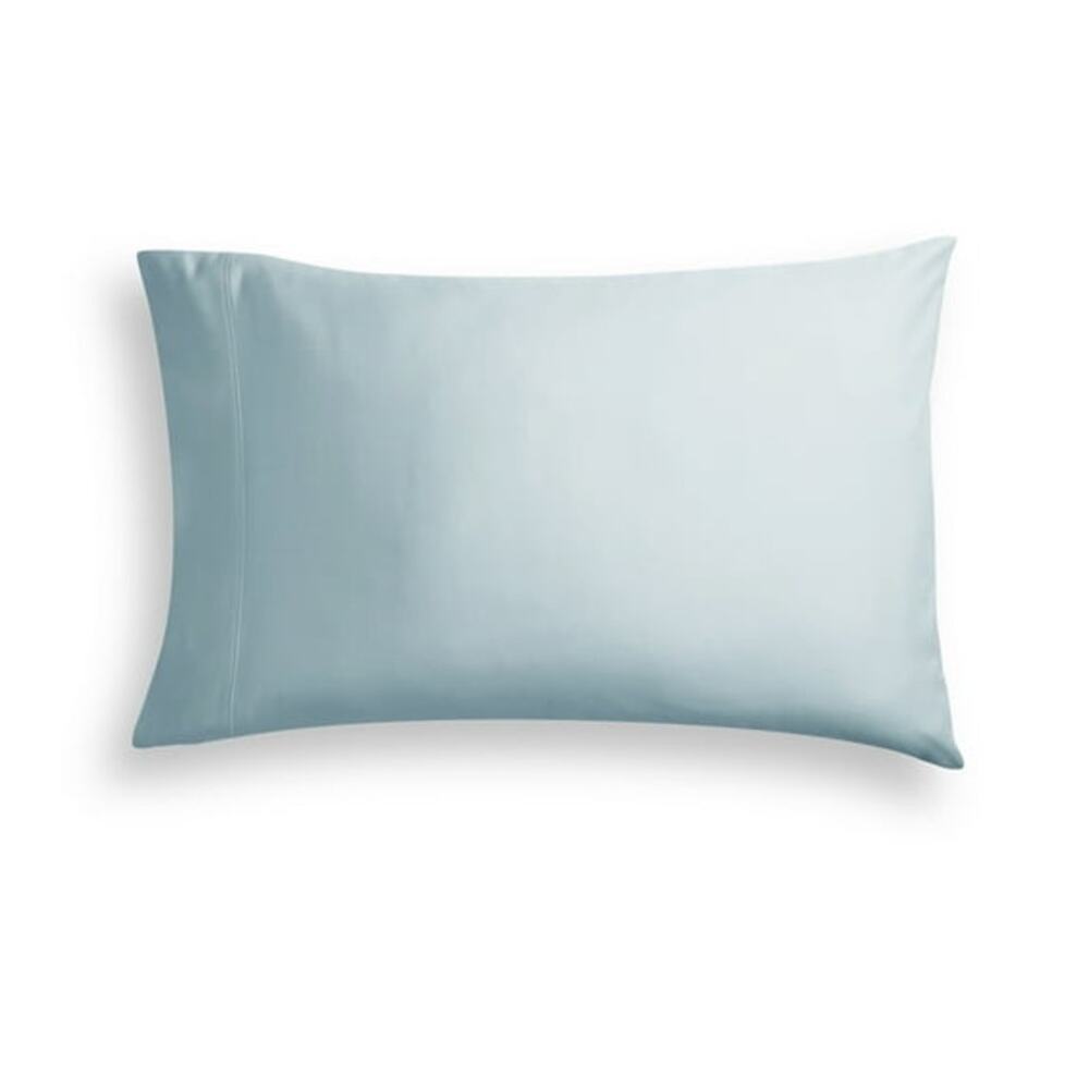 Hotel Style King Size 600 Thread Count Set of 2 Pillowcases Blue Cotton Sateen
